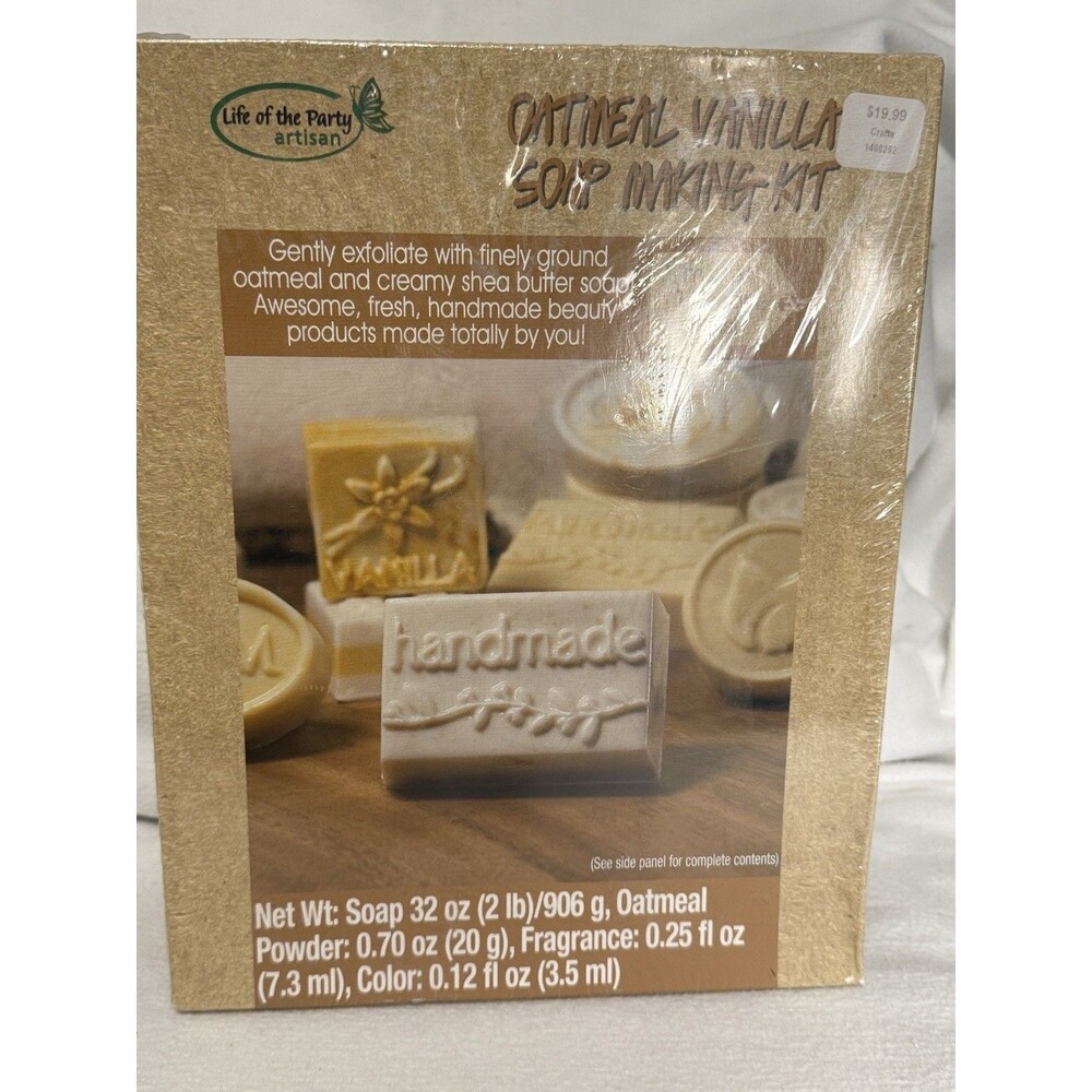 Soap Making Kit Oatmeal Vanilla  Life Of The Party Artisan Home Hobby Crafts NEW